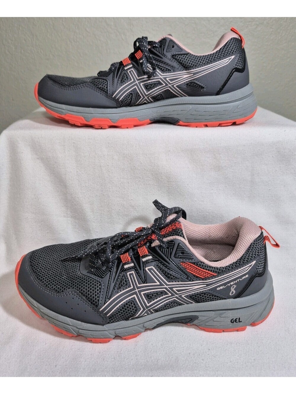 Asics Gel Venture 8 Athletic Sneakers Lace Up Shoes Carrier Grey Women’s 10